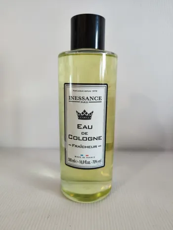 Inessane eau de cologne fraicheur 500mL, exp 09/29 valeur 7€