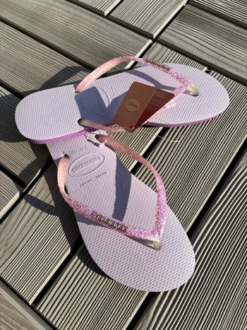 Tongs Havaianas glitter violettes neuves à paillettes pointure 41/42
