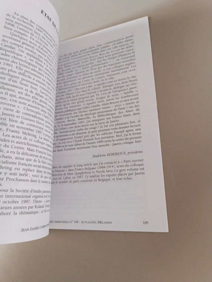 Jean Jaurès histoire de revues cahiers trimestriels numéro 146 - photo numéro 4