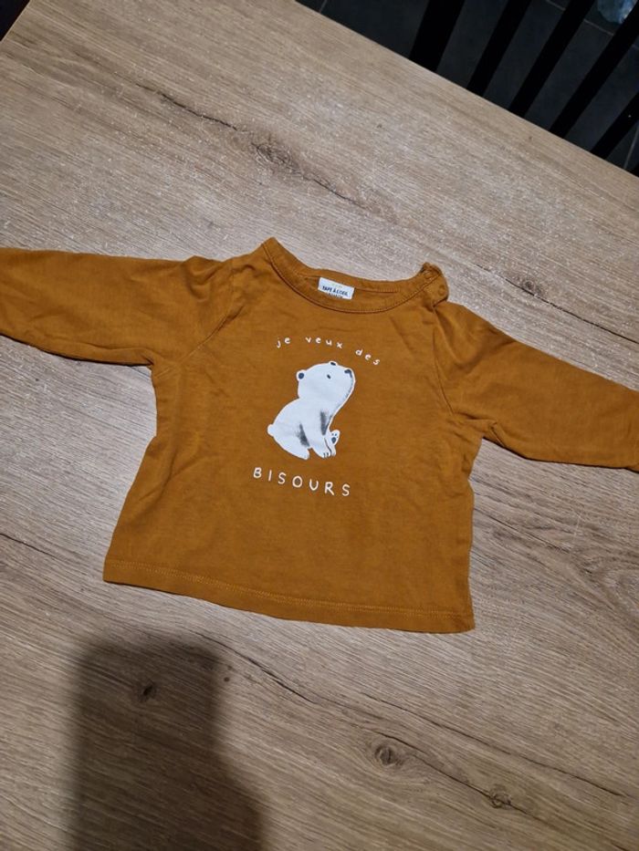 Lot de 5 tee shirt manche longue 6 mois - photo numéro 6
