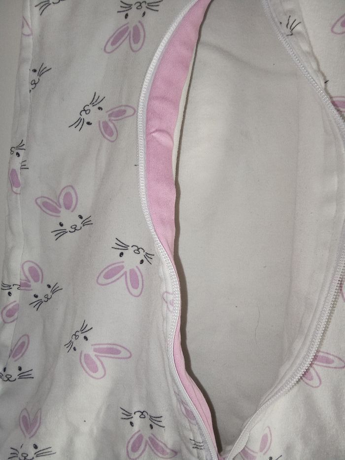 Turbulette, gigoteuse bébé fille Tog 2  mi saison, motif lapin, naissance à 3,6 mois environ - photo numéro 3