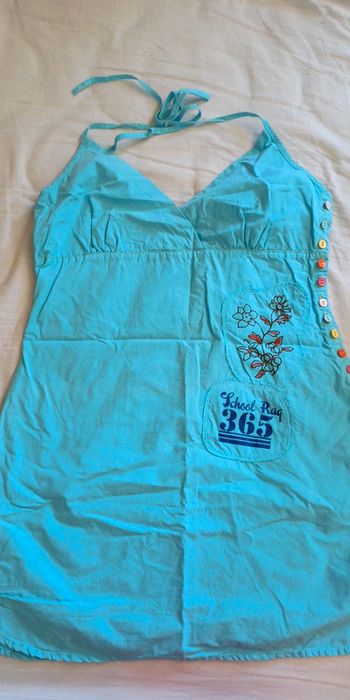 Tunique School Rage turquoise, dos nu