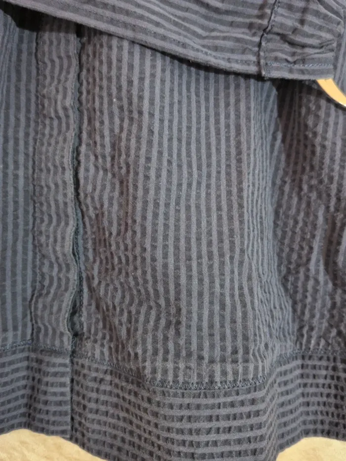Chemise à rayures bleu marine – Un Jour Ailleurs Taille 38 - photo numéro 3