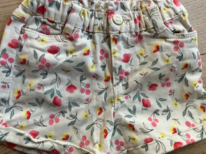 Ensemble blouse à bretelle + short + gilet blanc 3 ans fille Vertbaudet - photo numéro 4