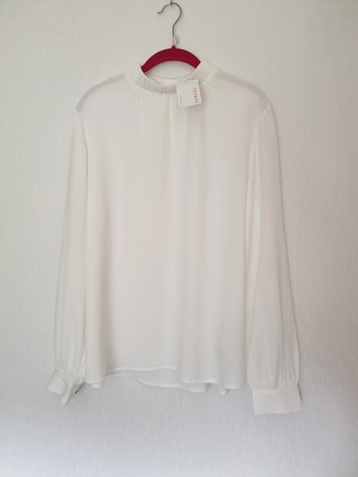 Blouse blanche col cheminé Camaieu 44 Camaïeu Beebs by Kiabi