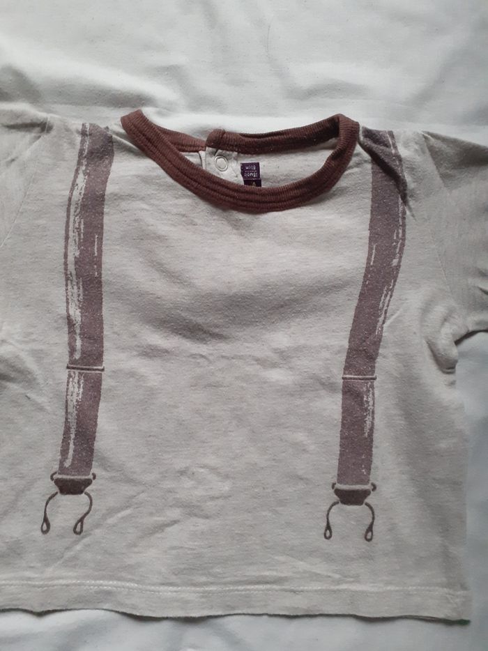 Sweet beige motif bretelles marrons - photo numéro 2