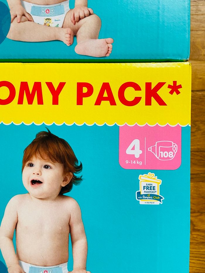 2 maxi packs couches Pampers Baby Dry taille 4 - photo numéro 2