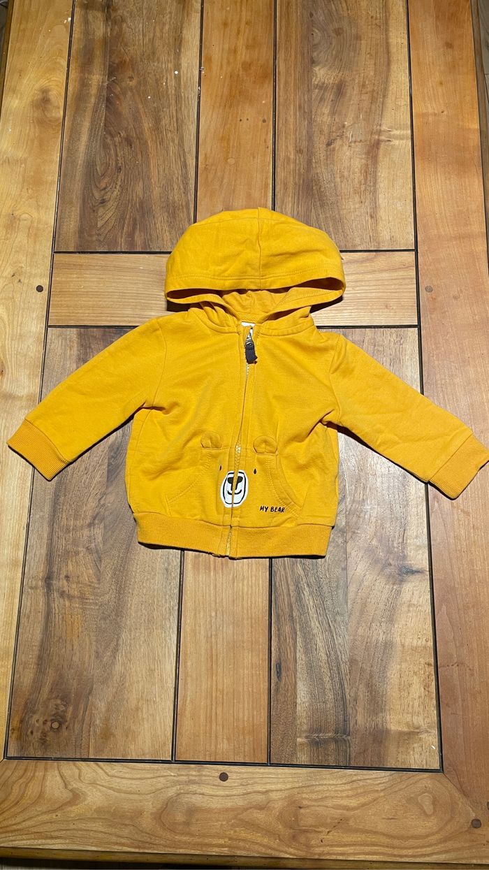 Lot 2 sweat-shirt zippée à capuche bébé - photo numéro 4