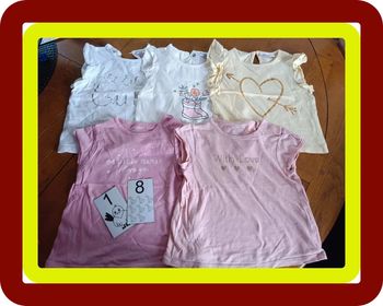 Lot 5 tee shirt 18 mois