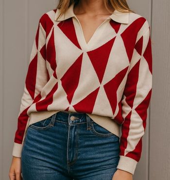 Pull d'hiver 💭💫 style retro ❤️🤍