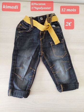 Jeans épais garçon 12 mois