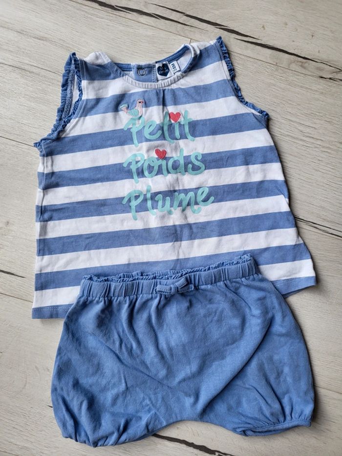 Ensemble estival 2 pièces fille 2ans mots d'enfants