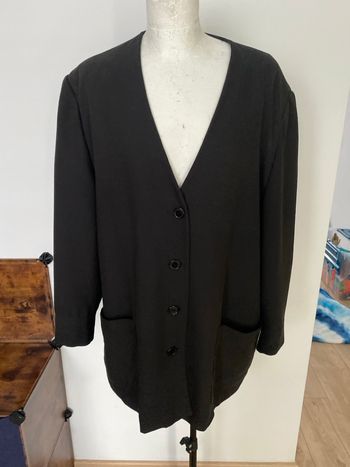 Gilet noir chic Camelia D. – Taille 50 – Coupe fluide & élégante 