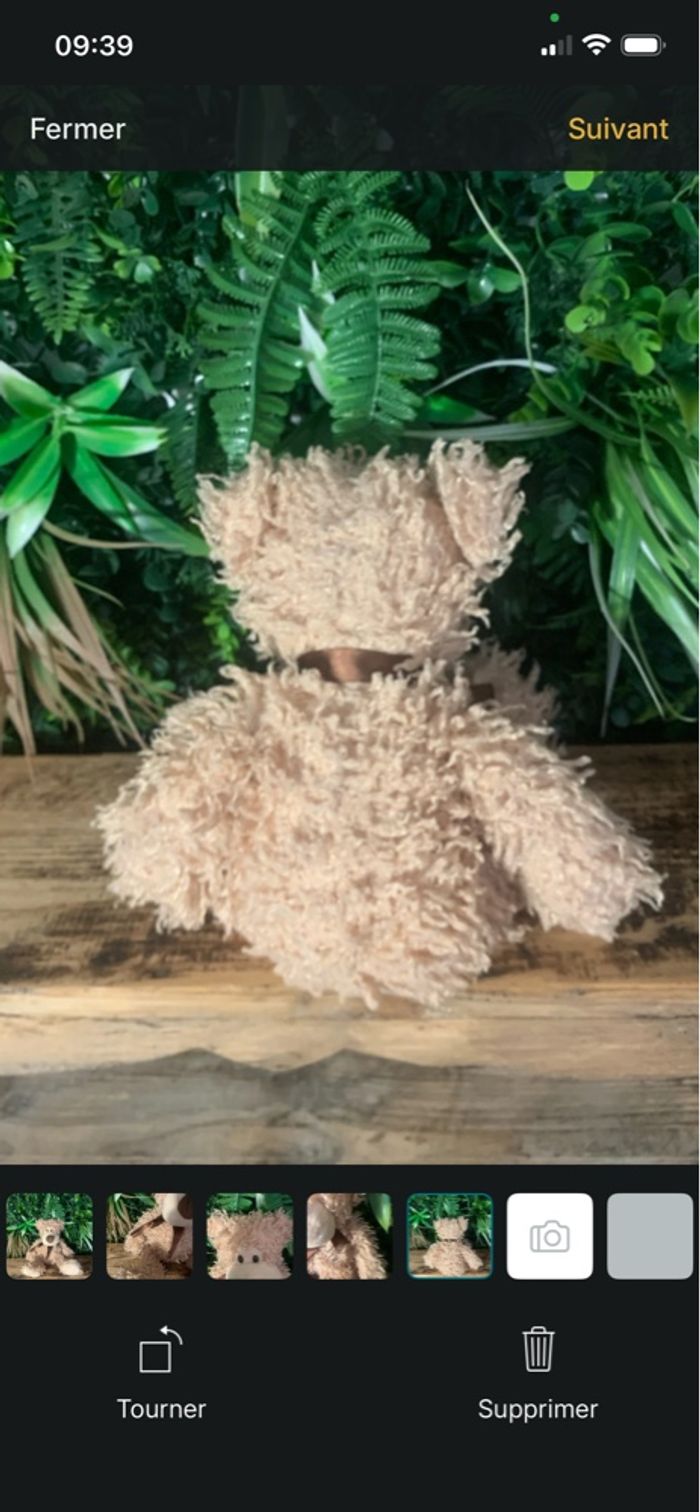 Ourson, peluche vintage, 34 cm déco cocooning Noël. Très bon état. - photo numéro 2