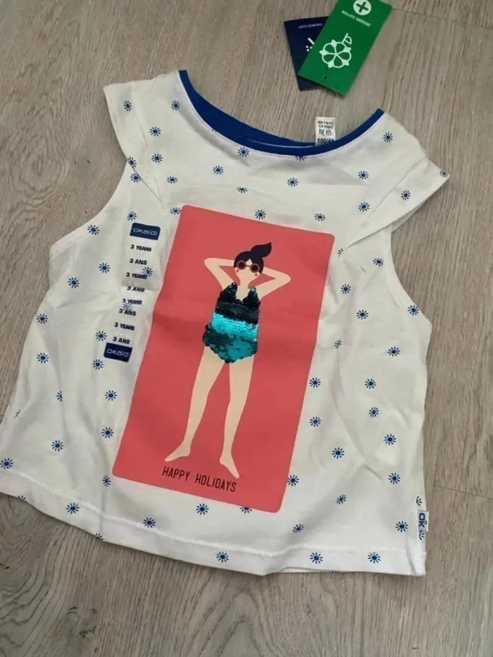 Tee shirtT-shirt  Okaidi Okaïdi taille 3 ans Neuf