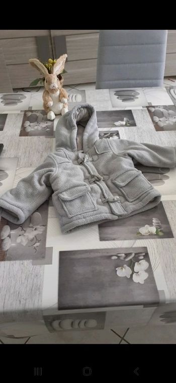 Manteau gris taille 6 mois
