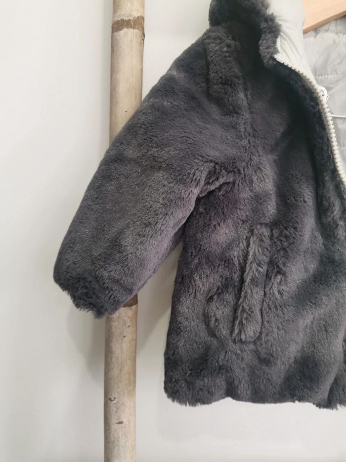 🌺Très beau Manteau Verbaudet 12mois Neuf doudoune polaire reversible piloupilou 12mois - photo numéro 4