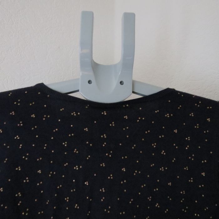 🌟 Pull fin bleu marine  Camaïeu – détails dorés & boutons épaule - photo numéro 7