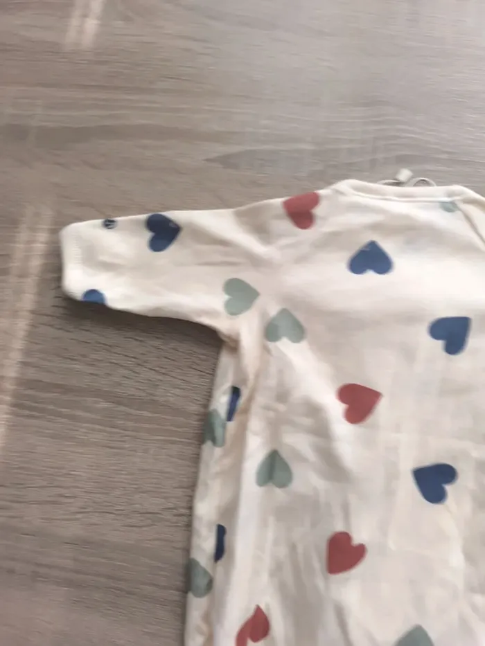 Pyjama léger neuf coeurs multicolore Petit bateau 1 mois unisexe - photo numéro 9