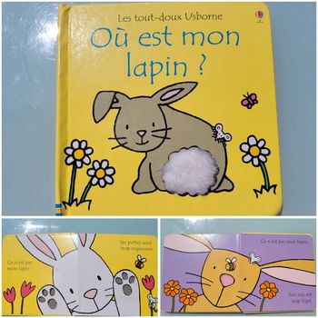 Livre à toucher Les Tout-doux Usborne 🐇 Où est mon lapin? 🐰