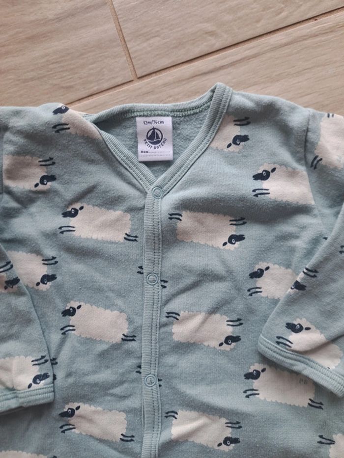 Pyjama leger Petit Bateau 12 mois - photo numéro 2