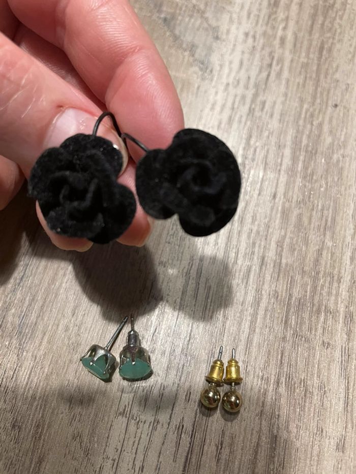 Lot de 3 paires de boucles d’oreilles - photo numéro 2