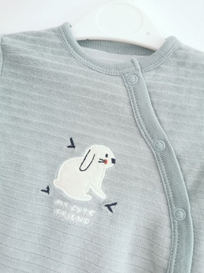 Pyjama velours vert céladon côtelé Kiabi 1 Mois - photo numéro 5