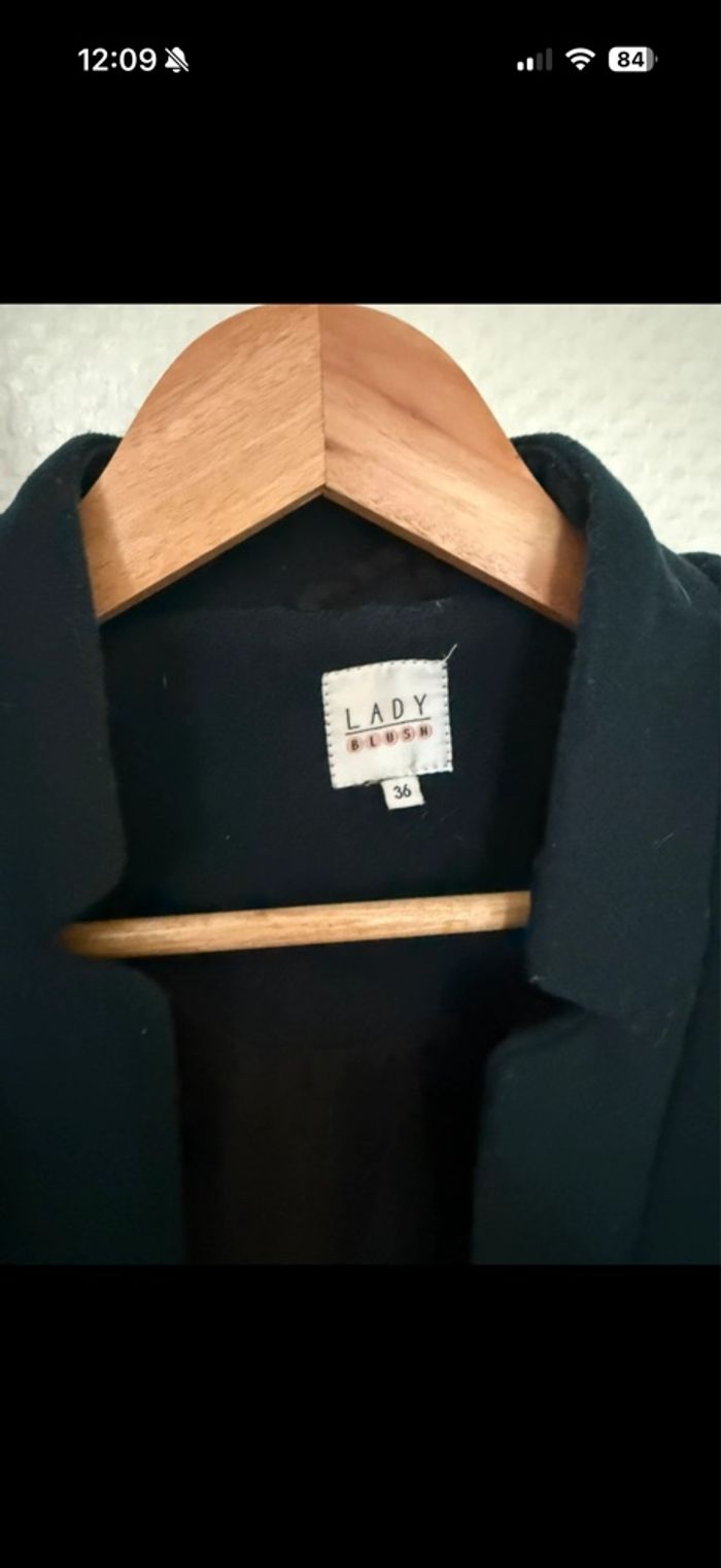 Manteau long bleu canard - photo numéro 3