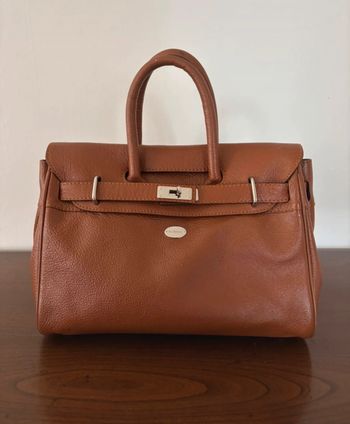 Sac Mac Douglas en cuir camel - modèle Pyla