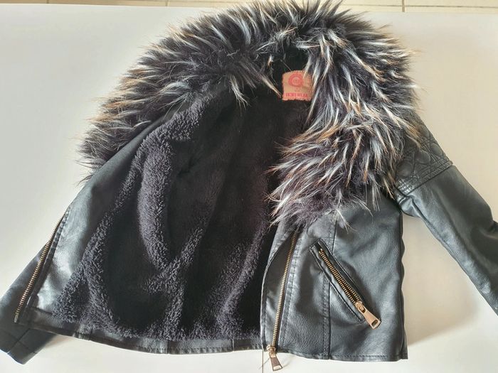 Veste manteau cuir 6 ans - photo numéro 2