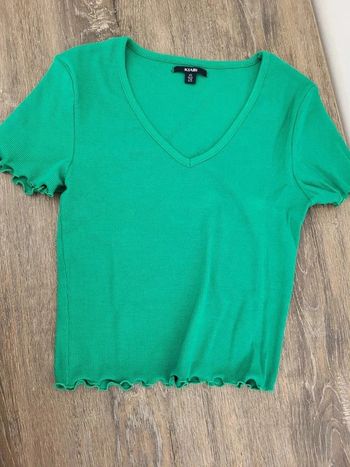 Kiabi t shirt en coton vert XS