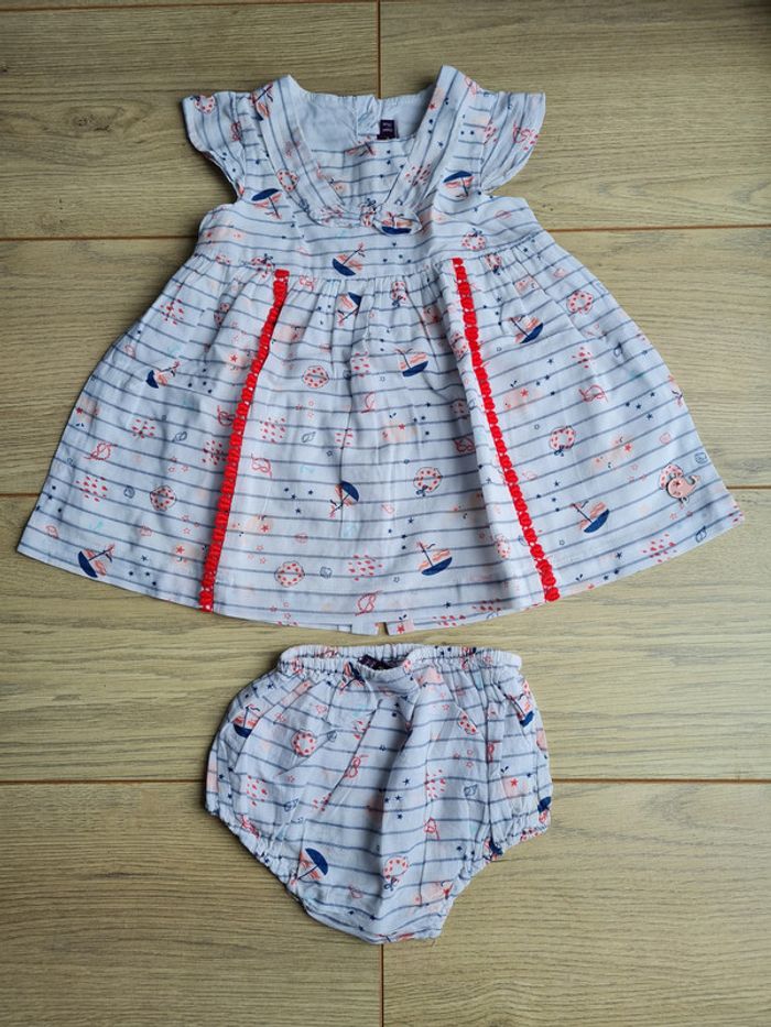 robe marine et bloomer Sergent Major 12 mois