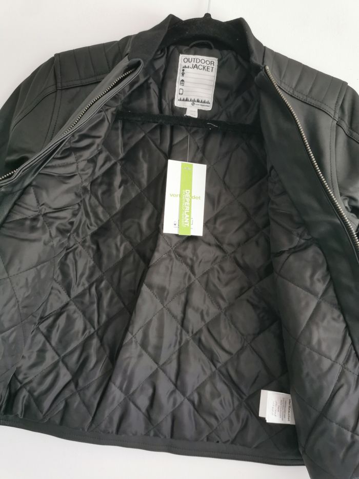 Blouson noir esprit motard Vertbaudet 8 Ans - photo numéro 5