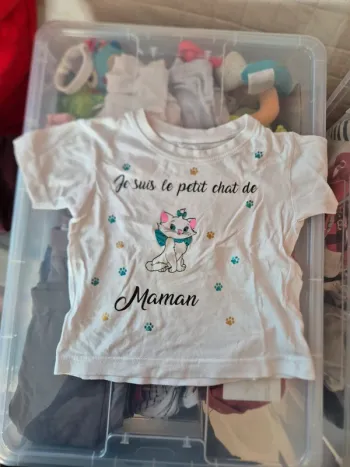 T-shirt petit chat de maman.  Marie aristochat