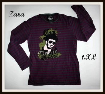 Tee shirt manches longues Zara taille XL