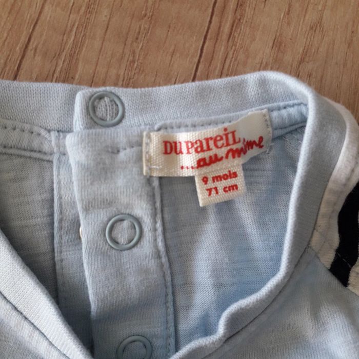 Ensemble tee-shirt et short 9 mois DPAM - photo numéro 2