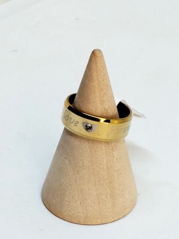 Bague en acier inoxydable doré