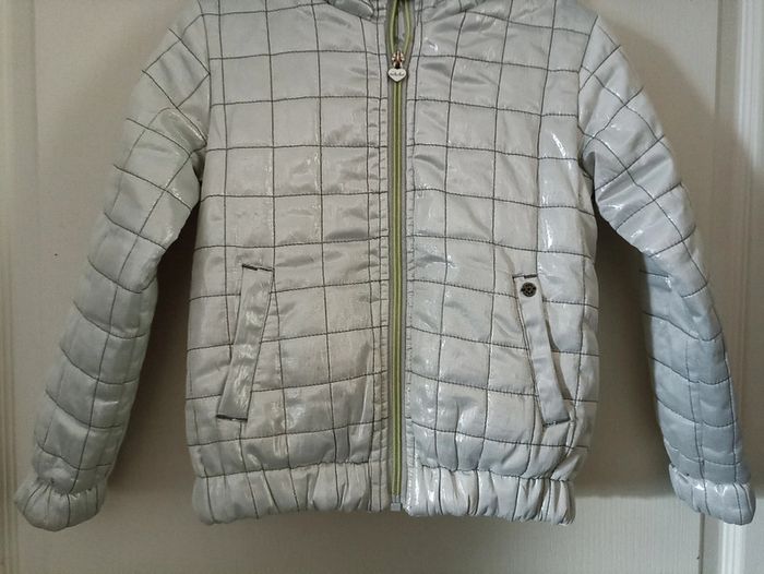 Doudoune légère argentée Be Happy Ikks 6 ans - photo numéro 3