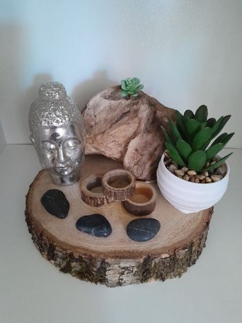 Décoration bois flotté bouddha zen