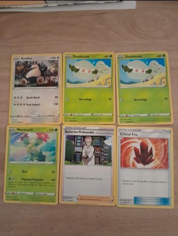 Lot de 6 cartes pokémon