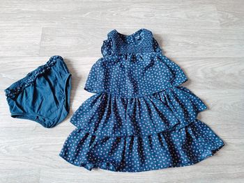 Robe et culotte bleu marine 24 mois