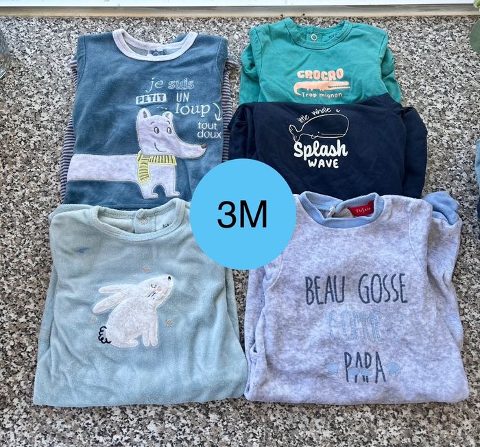Lot de 5 pyjamas taille 3 mois