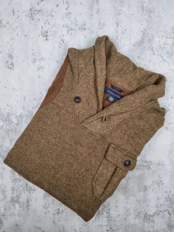 Pull col châle Tommy Hilfiger marron – Taille XXL Hommes (mesures en photos)