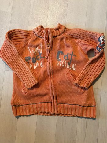 Gilet orange 12 mois orchestra très bon état