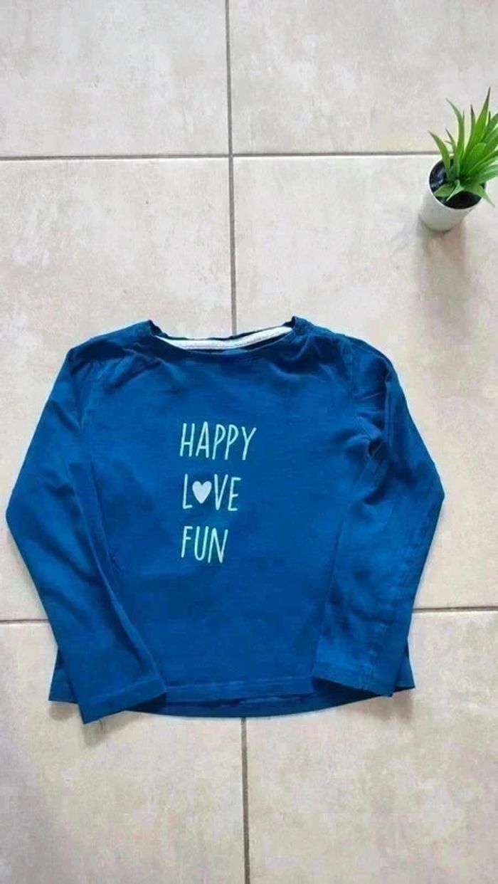 💙 Tee-shirt manches longues bleu 4 ans Vertbaudet | Réductions activées 💙 - photo numéro 2