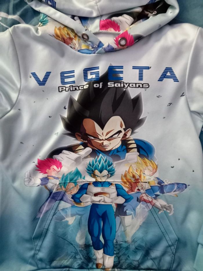 Sweat fin à capuche 8 ans dragon ball z - photo numéro 2