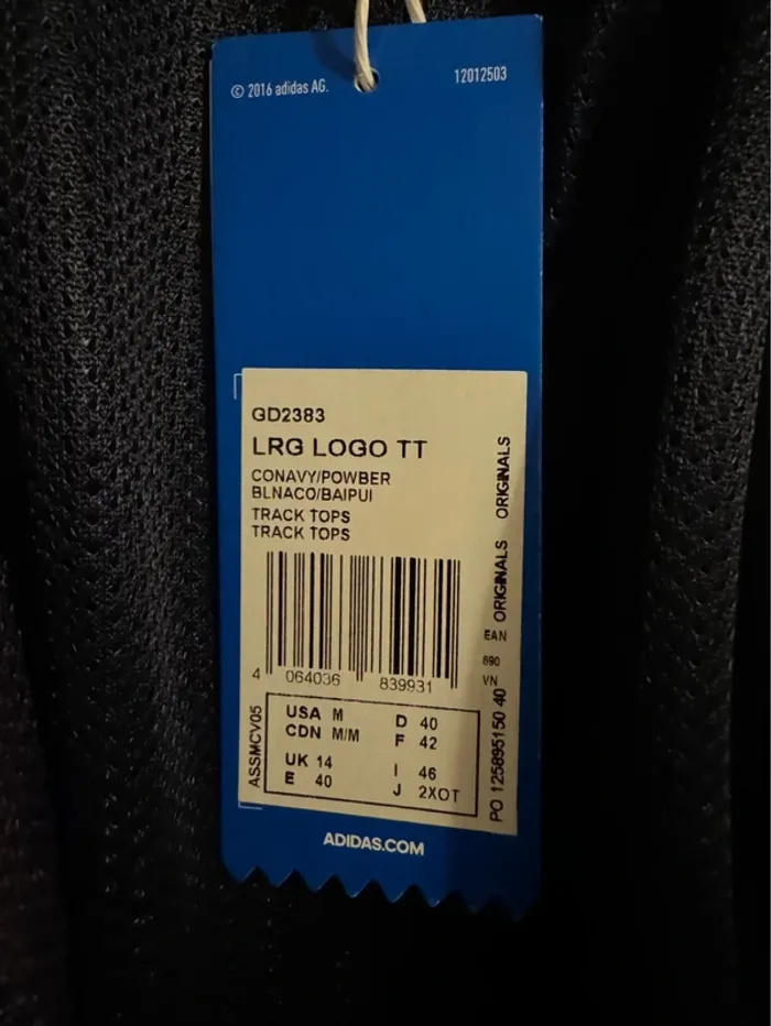 Veste Adidas LRG Logo TT conavy powber taille FR 42 - EU 40 - photo numéro 6