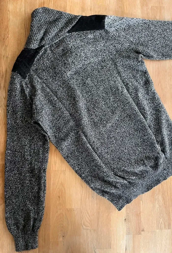 Pull gris chiné - photo numéro 2