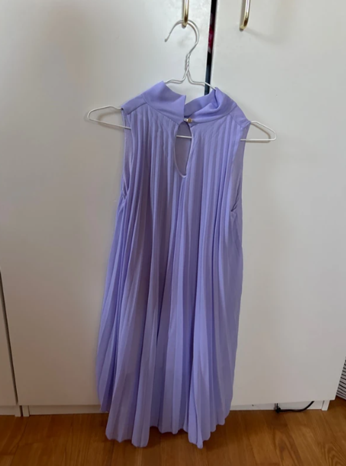 Lila seidiges Neckholder Kleid - photo numéro 2