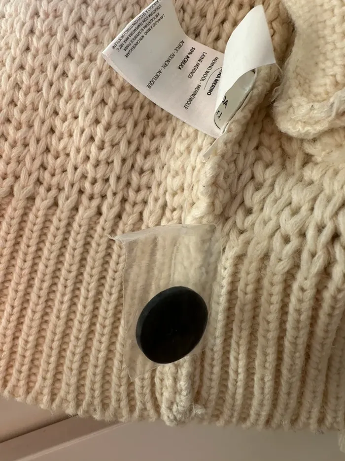 Cardigan torsadé beige taille M – Style cosy et élégant - photo numéro 12